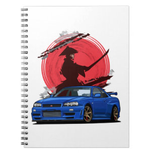 Samurai R34 Japanese Car Notebook