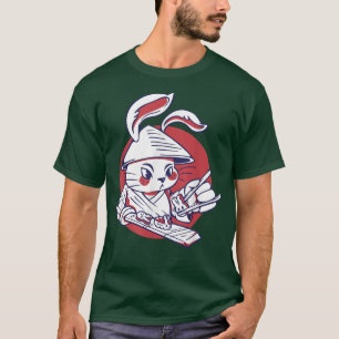 Samurai Rabbit Making Sushi  T-Shirt