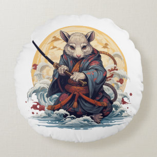 Samurai Rat Throw Pillows