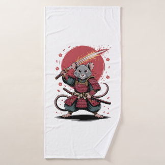  Samurai Rat warrior  Bath Towel