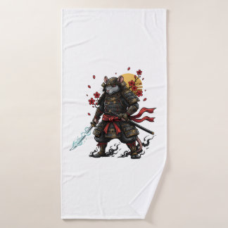  Samurai Rat warrior  Bath Towel