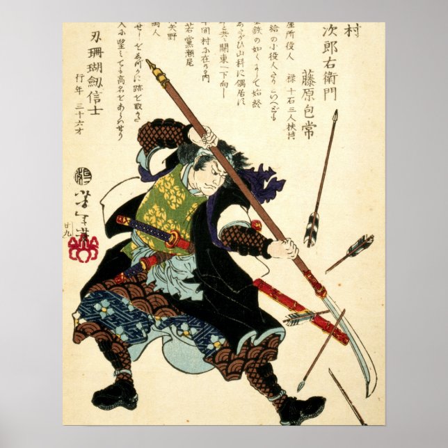 Samurai Ronin by Tsukioka Yoshitoshi (1869) Poster (Front)