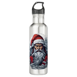 Samurai Santa Warrior Christmas Art Gift  710 Ml Water Bottle