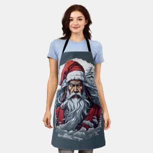 Samurai Santa Warrior Christmas Art Gift  Apron
