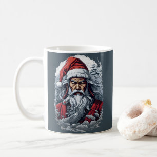 Samurai Santa Warrior Christmas Art Gift Coffee Mug