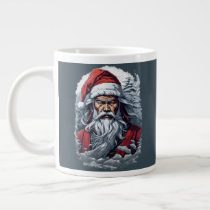 Samurai Santa Warrior Christmas Art Gift  Large Coffee Mug