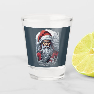 Samurai Santa Warrior Christmas Art Gift  Shot Glass