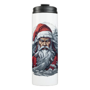 Samurai Santa Warrior Christmas Art Gift  Thermal Tumbler
