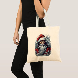 Samurai Santa Warrior Christmas Art Gift Tote Bag