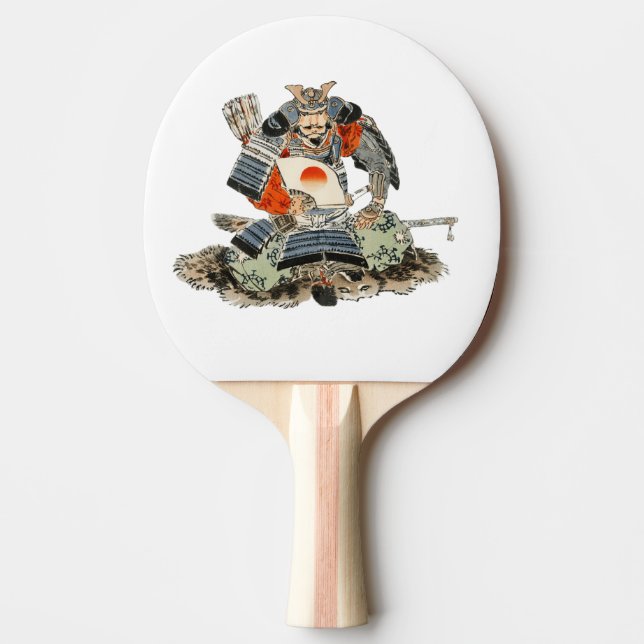 Samurai seated ping pong paddle (Front)