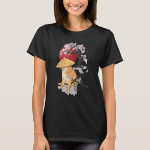 Samurai Shiba Inu Dog Japanese Cherry Blossom Saku T-Shirt