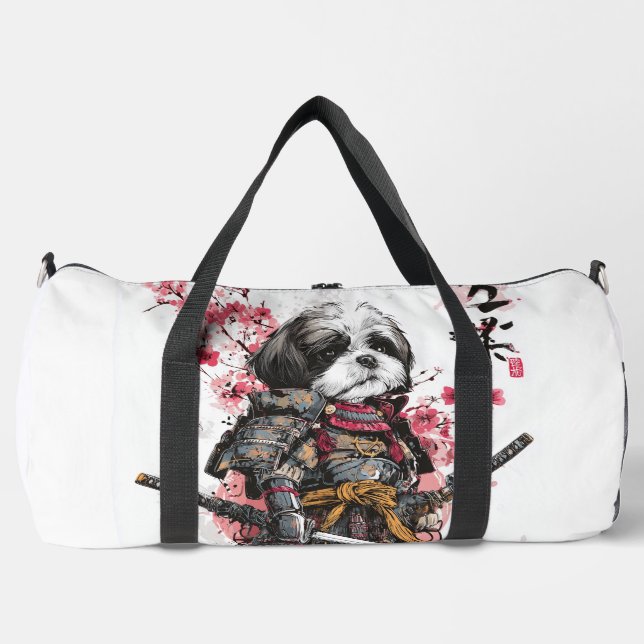 Samurai Shih Tzu � Epic Warrior Dog Duffle Bag (Front)