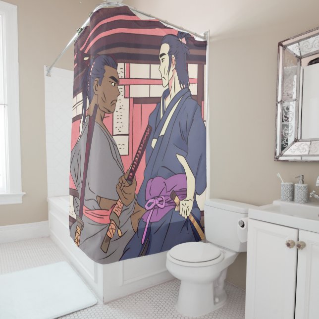 samurai shower curtain (In Situ)