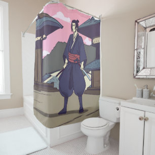 samurai shower curtain