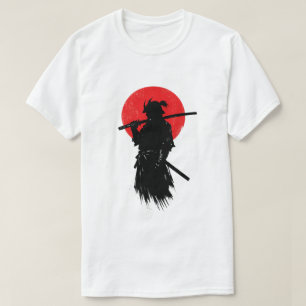 Samurai Silhouette Red Sun T-Shirt