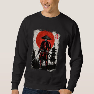 Samurai Skeleton Japanese Vintage Graphic Ukiyo e  Sweatshirt