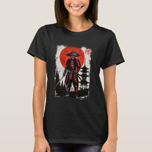 Samurai Skeleton Japanese Vintage Graphic Ukiyo e T-Shirt