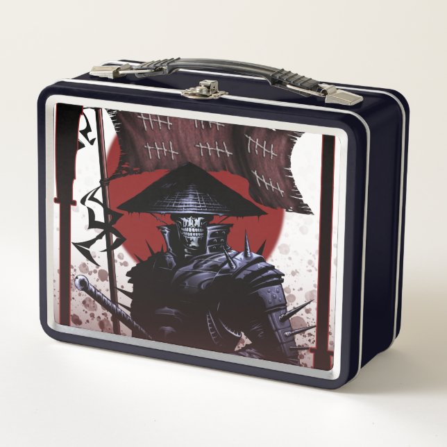 Samurai Skull Metal Lunch Box (Front)