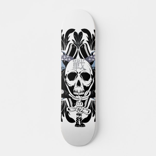 Samurai Skull Original Design skateboard Deck (Front)
