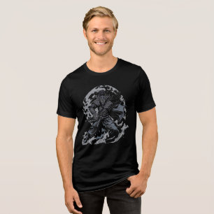 Samurai Spirit: Fierce Ink Art Tri-Blend Tee
