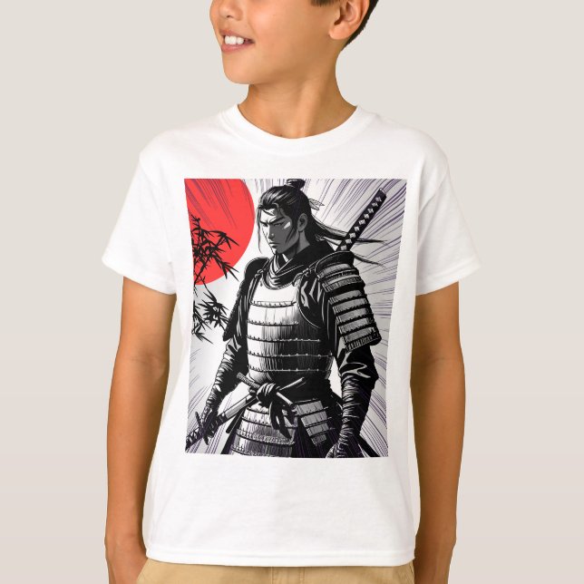 Samurai Spirit Rising Sun Art T-Shirt (Front)