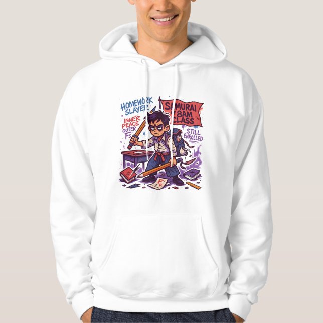 Samurai Student Back to School Hoodie (Front)