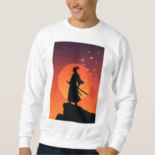 Samurai Sunset Hoodie – Minimalist Japanese Warrio