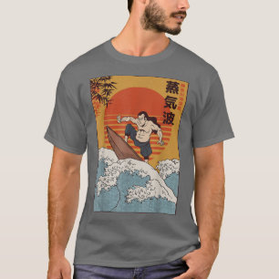 Samurai surfing great wave Japanese manga lover ot T-Shirt
