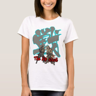 Samurai Sword Clash Japanese Warrior Art T-Shirt