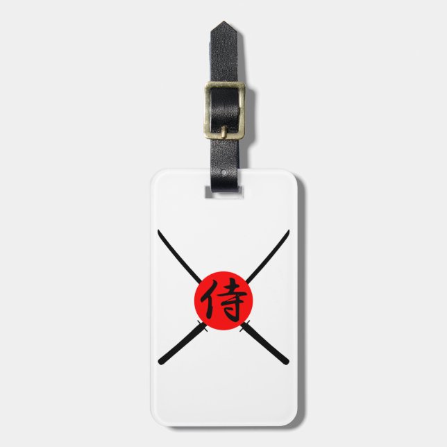 SAMURAI - Sword & Kanji Luggage Tag (Front Vertical)