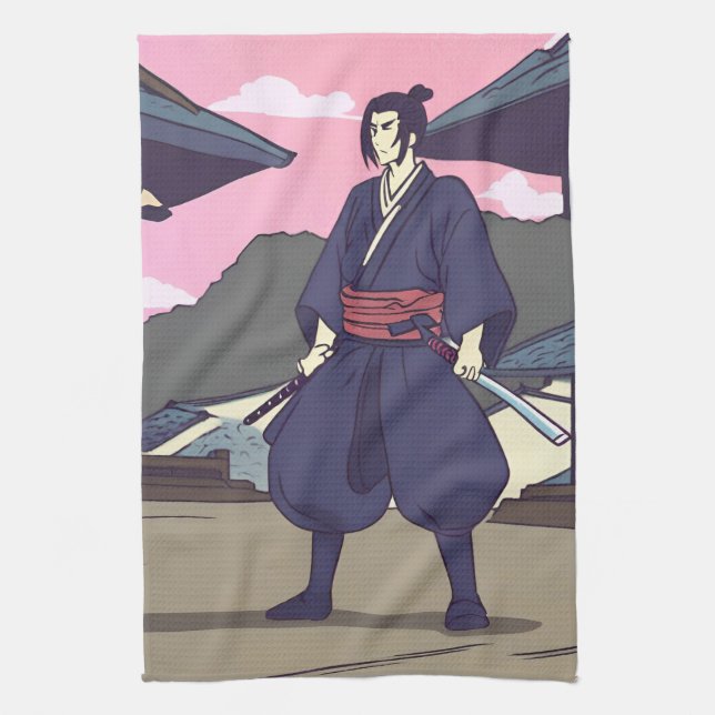 samurai tea towel (Vertical)