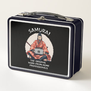 Samurai: The Original Work-From-Home Professionals Metal Lunch Box