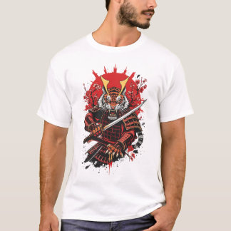 Samurai Tiger Warrior Bold Vector Art T-Shirt