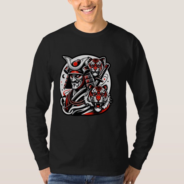 Samurai Tigers Quest Discover The Anime Samurai Ja T-Shirt (Front)