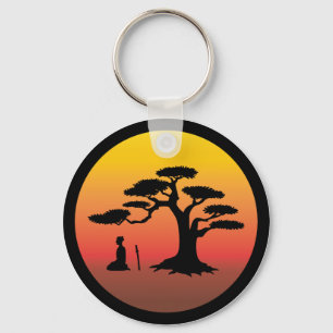 Samurai under Bonsai Tree - Keychain