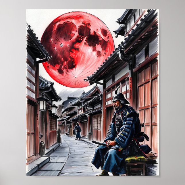 Samurai Under the Blood Moon Poster (Front)