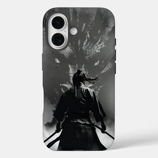Samurai vs. Dragon – Epic Warrior Fantasy Design Case-Mate iPhone Case (Back)