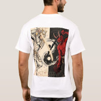 Samurai vs Japanese Oni Demon Dual Yin Yang Graphi
