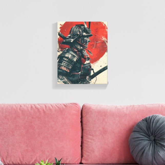 Samurai Warrior Art Canvas Print (Insitu(LivingRoom))