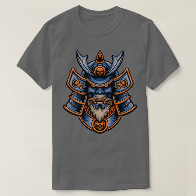 Samurai Warrior Bushido Oni Mask Japanese Culture  T-Shirt (Design Front)