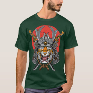 Samurai Warrior Bushido Tiger Katana Oni Japanese  T-Shirt