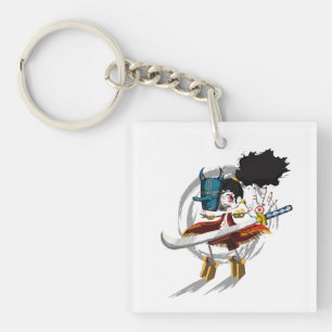 Samurai Warrior Chibi Demon Mask Key Ring