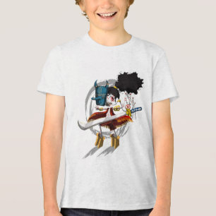 Samurai Warrior Chibi Demon Mask Tri-Blend Shirt