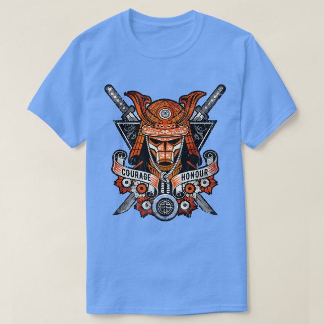 Samurai Warrior  Courage and Honour, Bushido  (2) T-Shirt (Design Front)