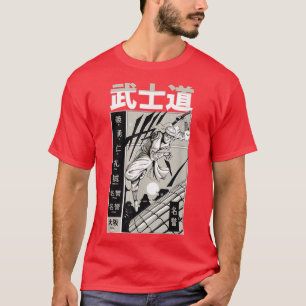 Samurai Warrior Fighter with Katana Japanese Quote T-Shirt