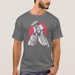 Samurai warrior holding a katana stained with bloo T-Shirt