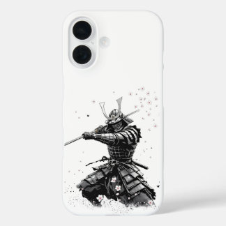 Samurai Warrior in Action Japanese Art Ceramic iPhone 16 Case