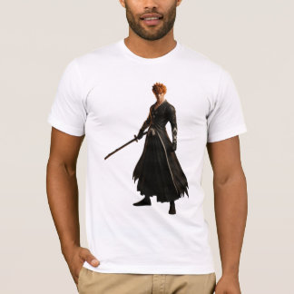 Samurai Warrior in Black Robe with Sword T-Shirt