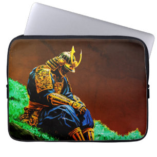 Samurai Warrior in Golden Armour – Epic Japanese Laptop Sleeve