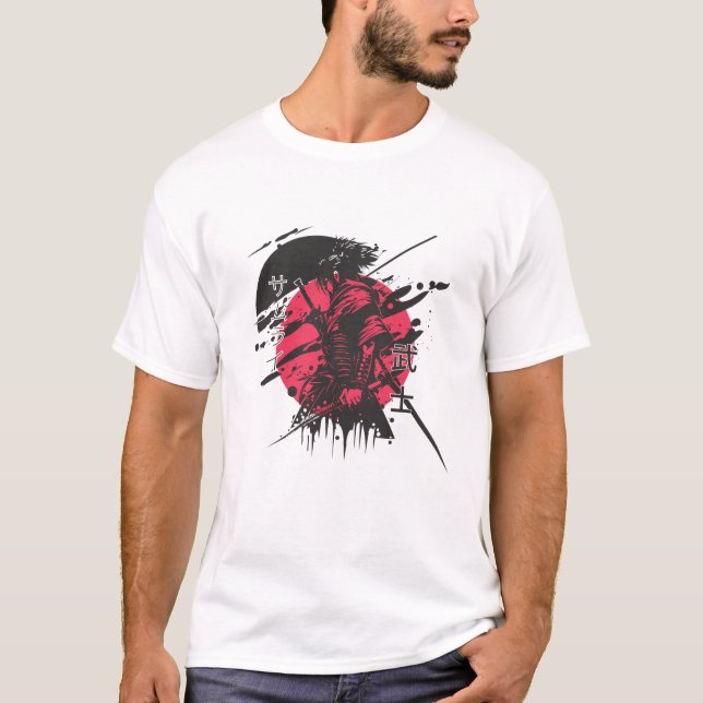Samurai Warrior – Japanese-Inspired Graphic Tee (Front)